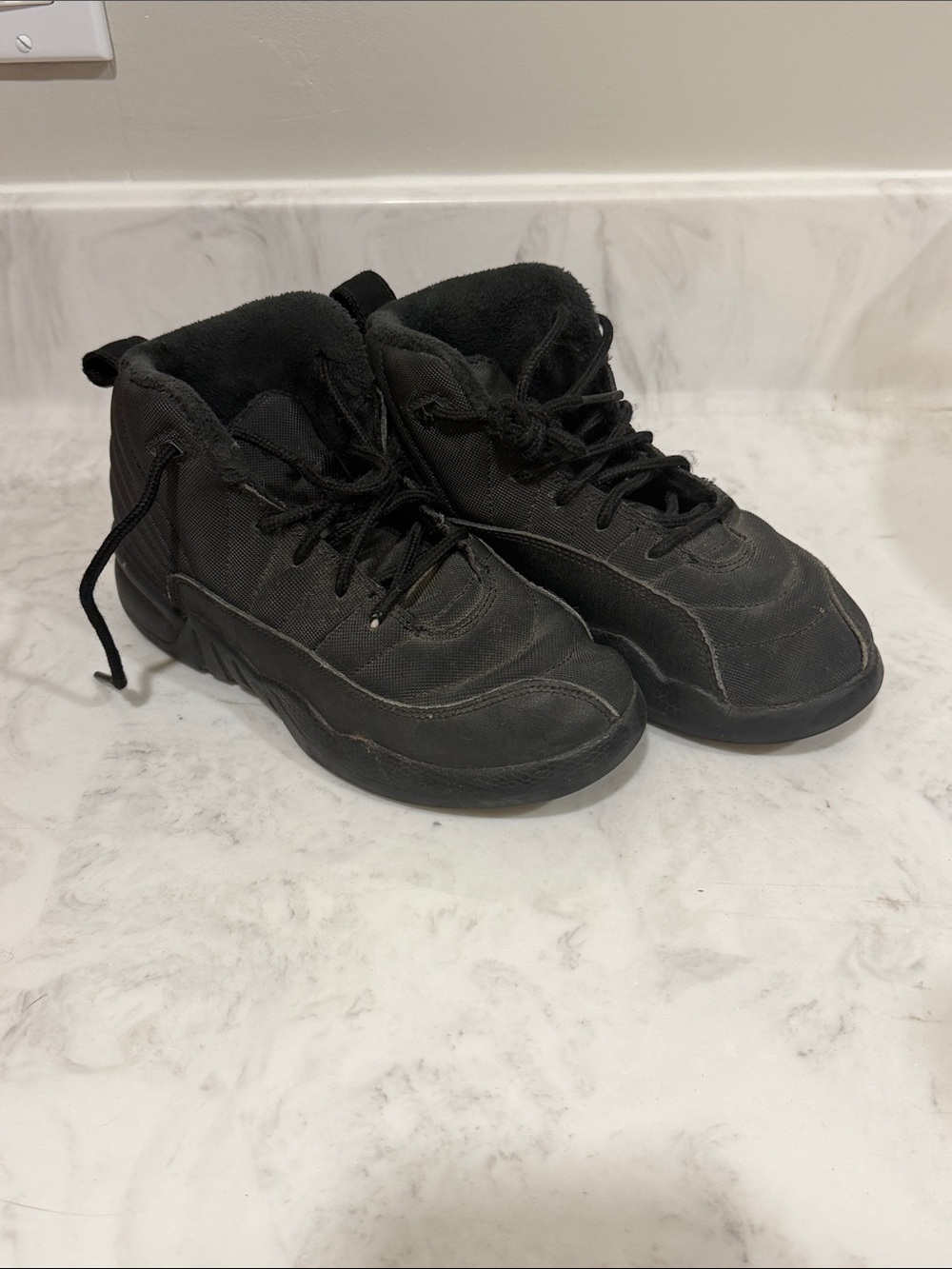 Kids Black High-Top Jordans